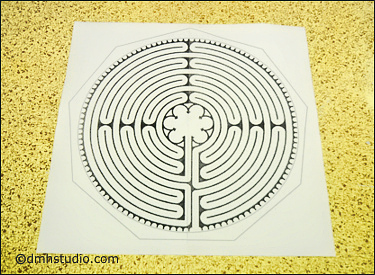 design on paper for chartres finger labyrinth