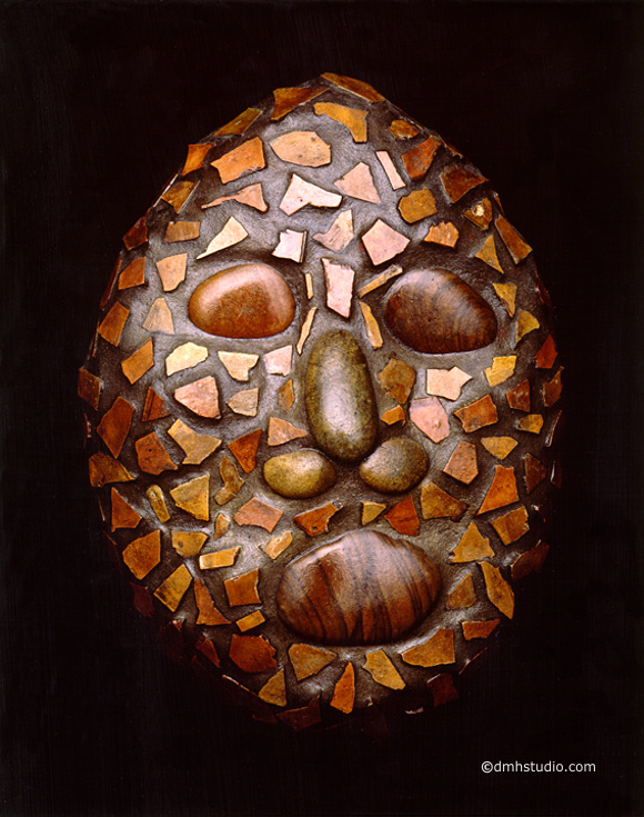 Large image of Saltillo Stone Head mask.